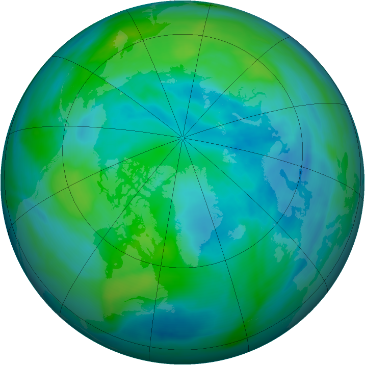 Arctic ozone map for 01 October 2006